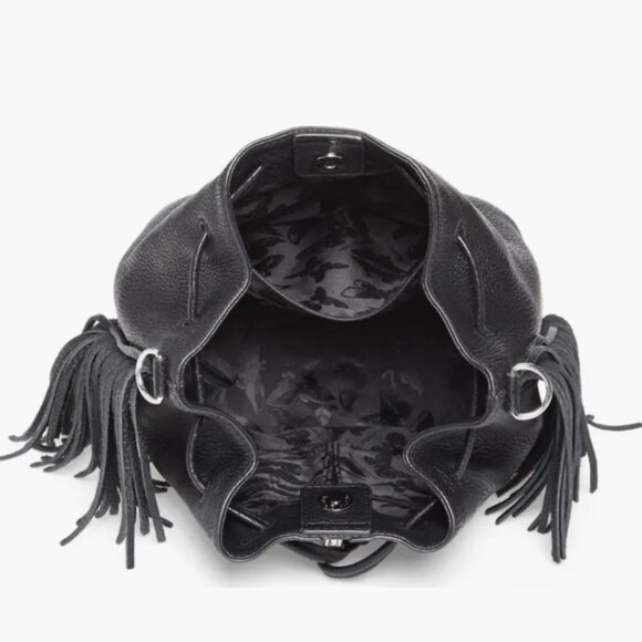 Rebecca Minkoff Mini Fringe Moto Bucket Bag - Picture 3 of 4